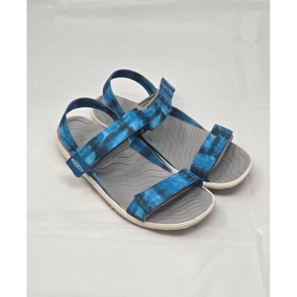 KEEN Unisex Child Elle Backstrap Adjustable Open Toe Sandals blue size 5 - Picture 1 of 7